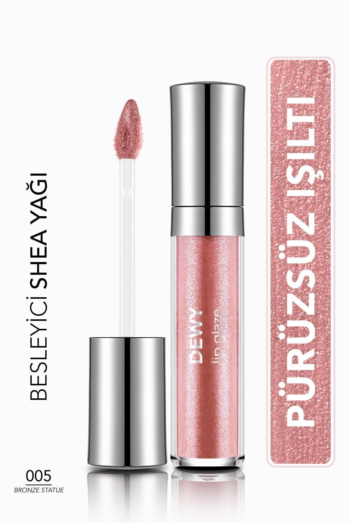 Flormar Besleyici Dudak Parlatıcısı - Dewy Lip Glaze - 005 Bronze